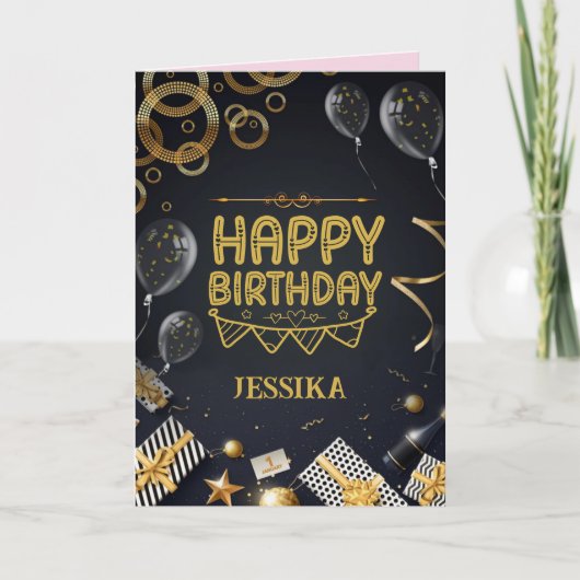 HAPPY Birthday Karte (Vorderseite)