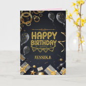 HAPPY Birthday Karte (Gelbe Blume)