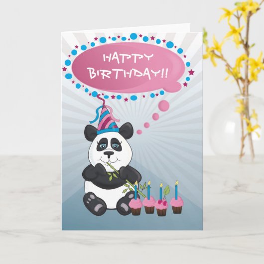 Happy Birthday Karte (Gelbe Blume)