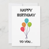 HAPPY BIRTHDAY KARTE (Vorderseite)