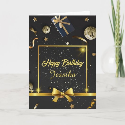 HAPPY Birthday Karte (Vorderseite)