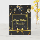 HAPPY Birthday Karte (Gelbe Blume)