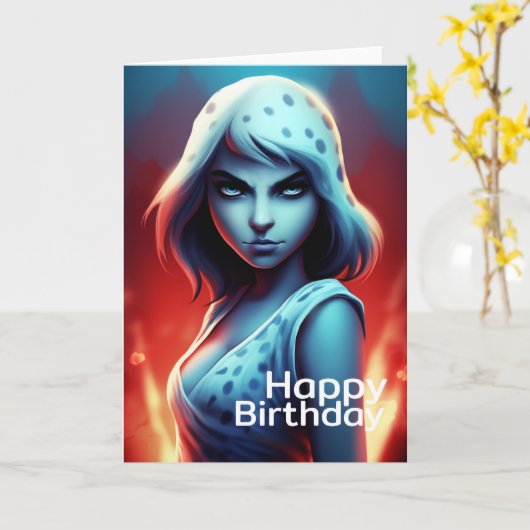 Happy Birthday Karte (Gelbe Blume)