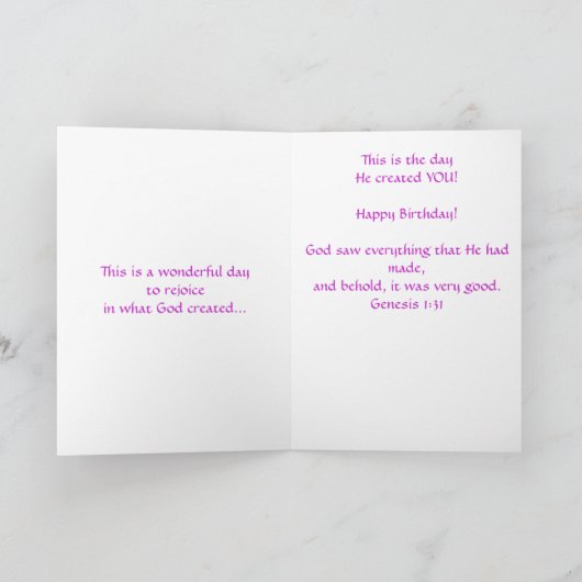 Happy Birthday Karte (Innenseite)