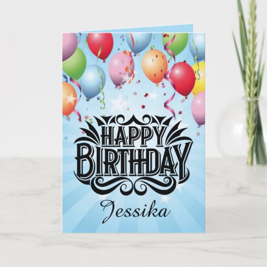 HAPPY Birthday Karte (Vorderseite)