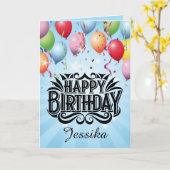 HAPPY Birthday Karte (Gelbe Blume)