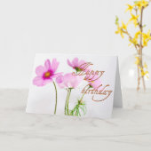 Happy Birthday Karte (Gelbe Blume)