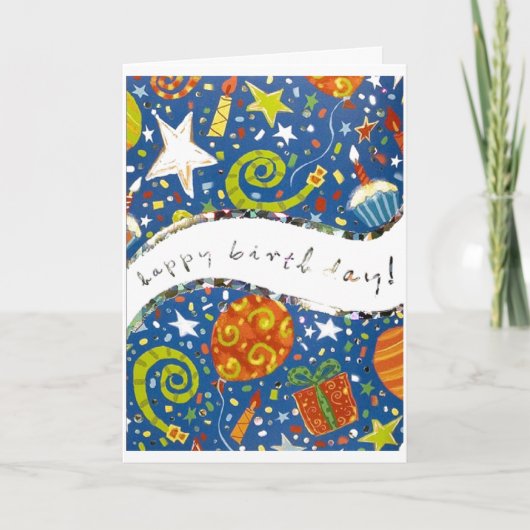 Happy Birthday Karte (Vorderseite)