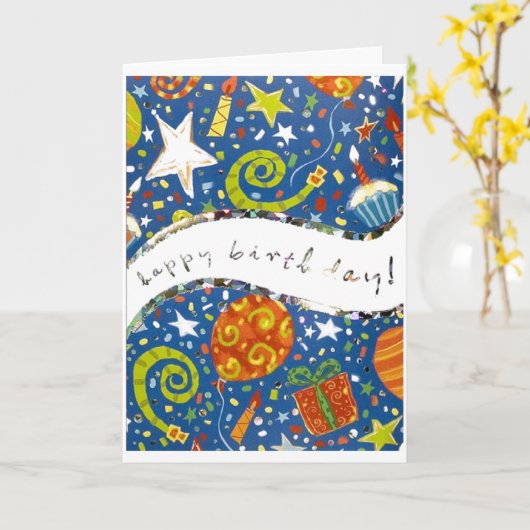 Happy Birthday Karte (Gelbe Blume)