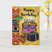 Happy Birthday Karte (Gelbe Blume)