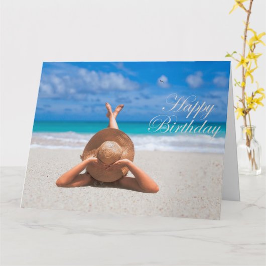 Happy Birthday Karte (Gelbe Blume)