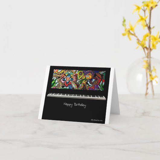 Happy Birthday Karte (Gelbe Blume)