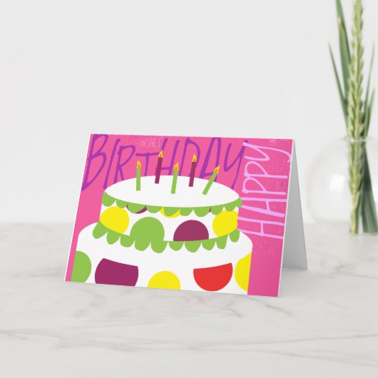Happy Birthday Karte (Vorderseite)