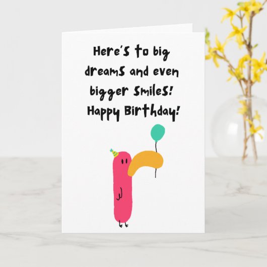 Happy Birthday Karte (Gelbe Blume)