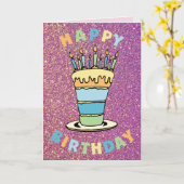 HAPPY Birthday Karte (Gelbe Blume)