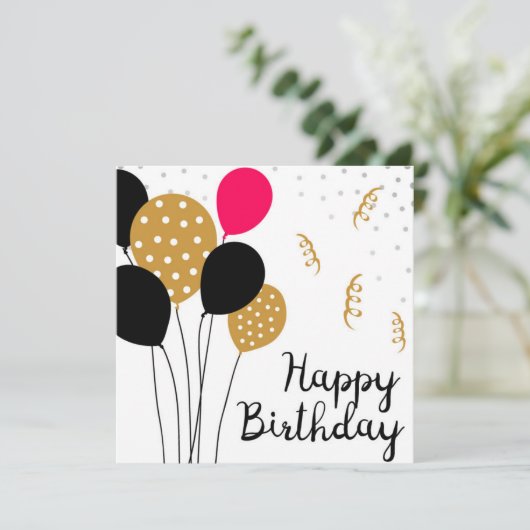 Happy Birthday Karte (Stehend Vorderseite)