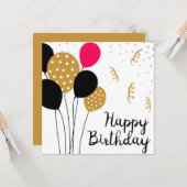 Happy Birthday Karte (Vorderseite/Rückseite Beispiel)