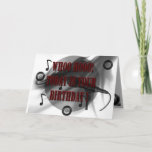 Happy Birthday Karte<br><div class="desc">Musical note and records,  for the musician on your list</div>