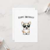 Happy Birthday Karte (Vorderseite/Rückseite Beispiel)