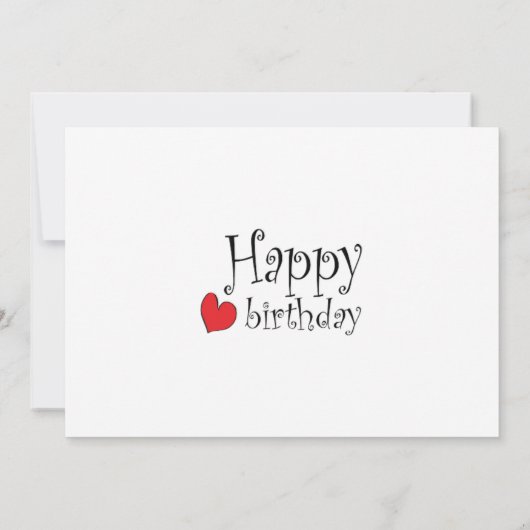Happy Birthday Karte (Rückseite)
