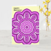 Happy Birthday Karte (Gelbe Blume)
