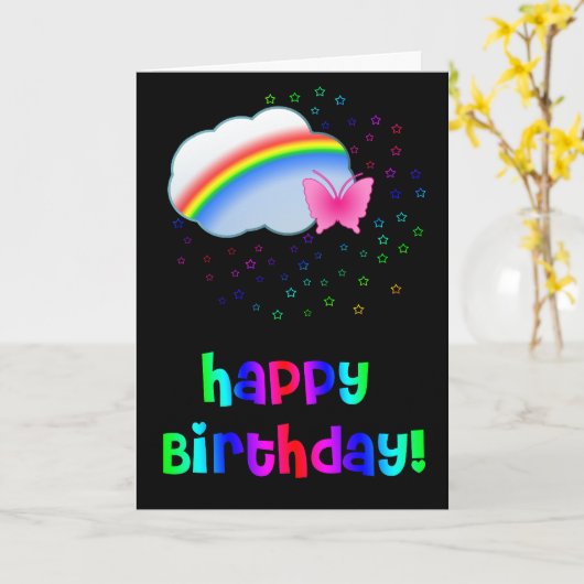 Happy Birthday Karte (Gelbe Blume)