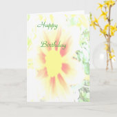 Happy Birthday Karte (Gelbe Blume)