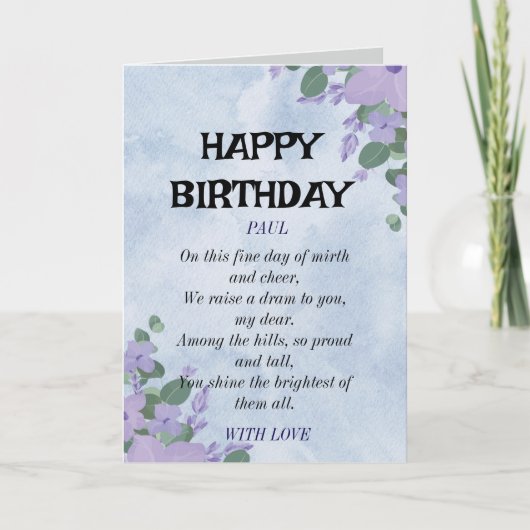 HAPPY BIRTHDAY KARTE (Vorderseite)