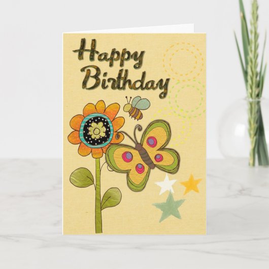 Happy Birthday Karte (Vorderseite)