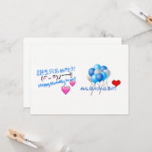 Happy Birthday Karte (Vorderseite/Rückseite Beispiel)