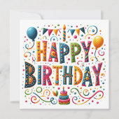 Happy Birthday Karte (Vorderseite)