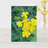 Happy Birthday Karte (Gelbe Blume)
