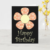 Happy Birthday Karte (Gelbe Blume)