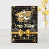 HAPPY Birthday Karte (Gelbe Blume)