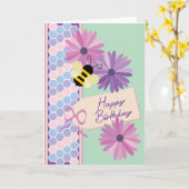 Happy Birthday Karte (Gelbe Blume)