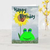 Happy Birthday Karte (Gelbe Blume)