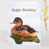 "Happy Birthday" Karte (Gelbe Blume)