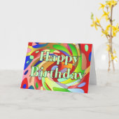 Happy Birthday Karte (Gelbe Blume)