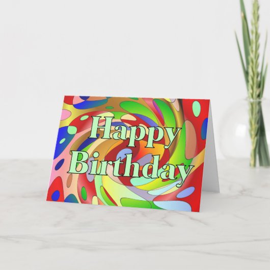 Happy Birthday Karte (Vorderseite)