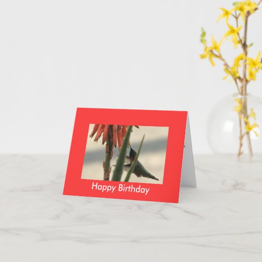 "Happy Birthday" Karte (Gelbe Blume)