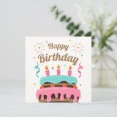 Happy Birthday Karte (Stehend Vorderseite)