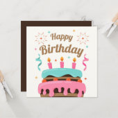 Happy Birthday Karte (Vorderseite/Rückseite Beispiel)