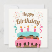 Happy Birthday Karte (Vorderseite)