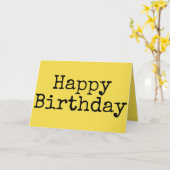 Happy Birthday Karte (Gelbe Blume)