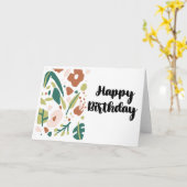 Happy Birthday Karte (Gelbe Blume)