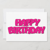 Happy Birthday Karte (Rückseite)