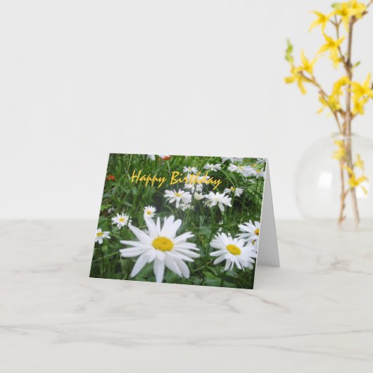 Happy Birthday Karte (Gelbe Blume)