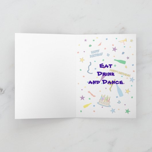 Happy Birthday Karte (Innenseite)