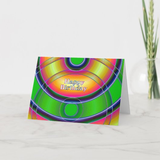 Happy Birthday Karte (Vorderseite)