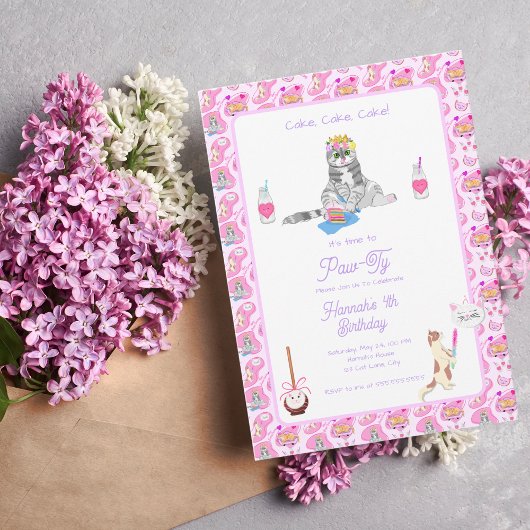 Happy Birthday Katzen haben ein Party Einladung